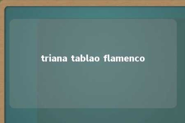 triana tablao flamenco 