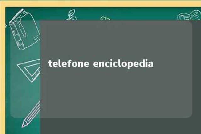 telefone enciclopedia 