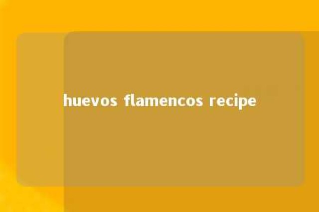 huevos flamencos recipe 