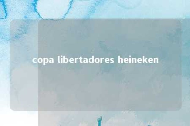 copa libertadores heineken 