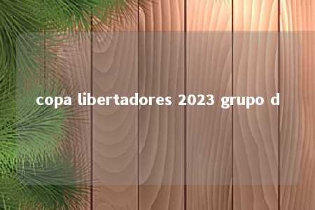 copa libertadores 2023 grupo d 