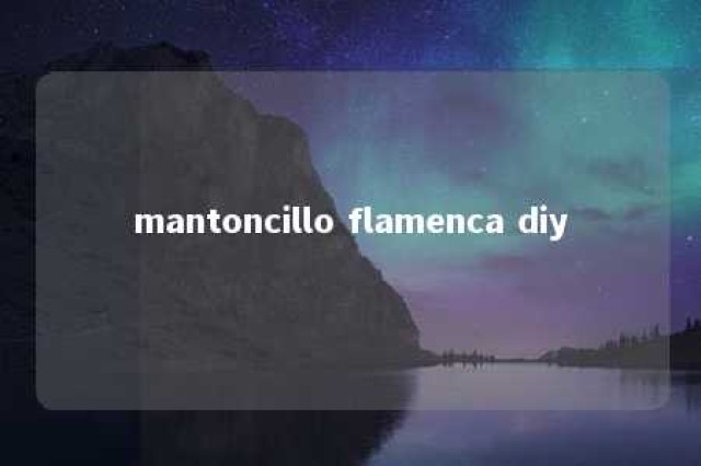 mantoncillo flamenca diy 