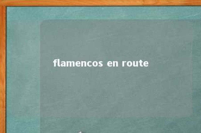 flamencos en route 