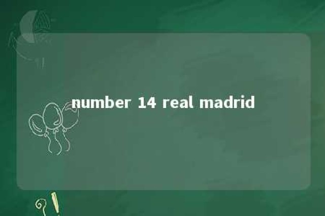 number 14 real madrid 