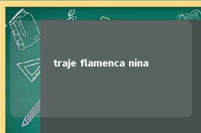 traje flamenca nina 