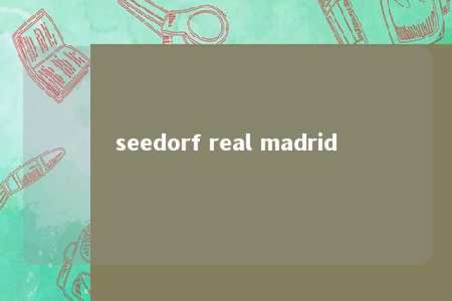 seedorf real madrid 