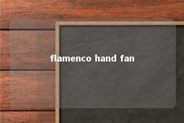 flamenco hand fan 