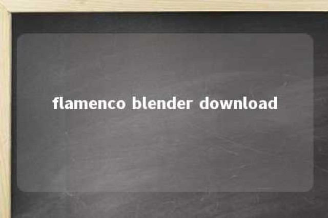 flamenco blender download 