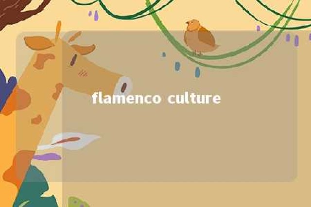 flamenco culture 