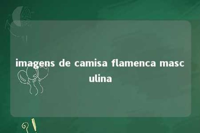 imagens de camisa flamenca masculina 