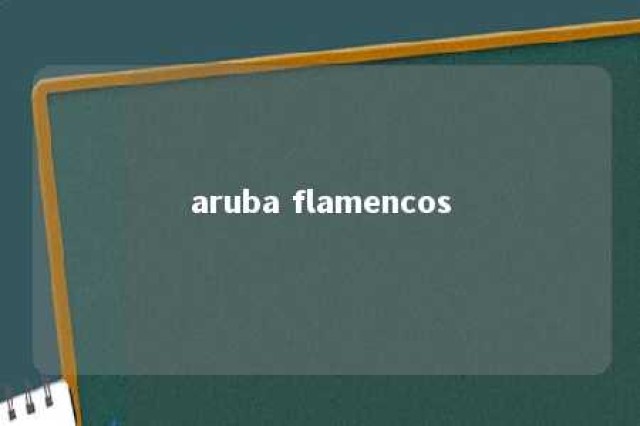 aruba flamencos 