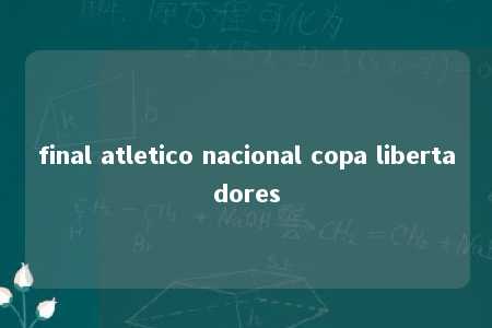 final atletico nacional copa libertadores