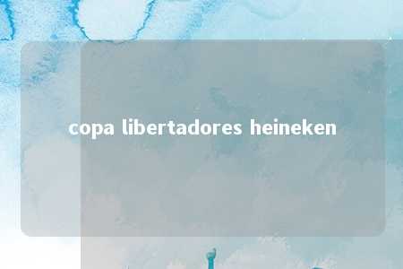 copa libertadores heineken